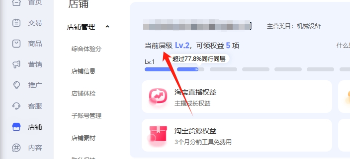努力沖店鋪層級